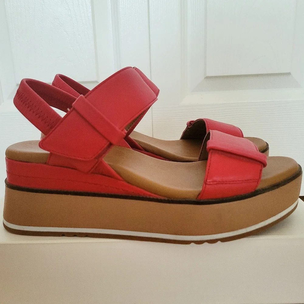 SOLD. Caslon Red Sandals - Picture 4 of 6